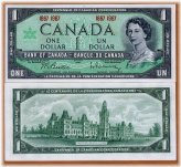 Canadian Heritage $1 Commemorative Banknote, 1967