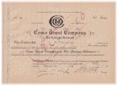 Hot Springs Trust Company Stock Certificate