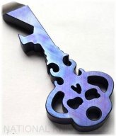 Purple Crosshatch Titanium Key Pry Bar Multitool by Chaves Ultramar