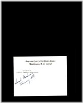 Supreme Court Chamber Card Autograph by Harry Blackmun