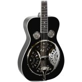 Maxwell Black Round Neck Resonator Guitar by Recording King