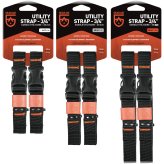 Black Utility Straps for Organizing Camping Gear - Set of 2