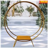 Golden Hoop Floral Cake Stand