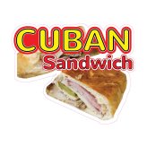 Cuban Sandwich Decals - Vibrant Signage for Food Trucks and Restaurants