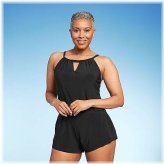 Aqua Green High Neck Swim Romper