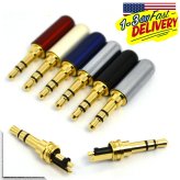 Metal Audio Soldering Jack Plug Set