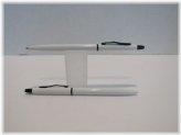 Terzetti Slim Click Ballpoint Pen Set - White/Black Trim