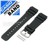 Black Resin Replacement Watch Band for Casio Watches