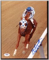 Triple Crown Champion Autographed Photo by Ron Turcotte with PSA/DNA COA