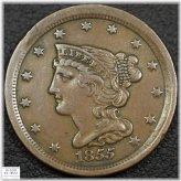 Copper Braided Hair Half Cent