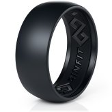 Step Edge Silicone Bands by Rinfit - Comfortable Wedding and Anniversary Rings for Men