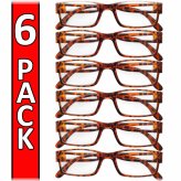 Square Frame 6-Pack Reading Glasses Set