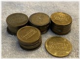 Vintage Courtesy Parking Token Set