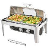 Roll Top Stainless Steel Buffet Set