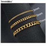 Golden Curb Link Anklet