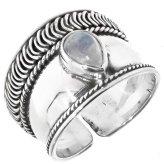 Moonstone Teardrop Toe Ring