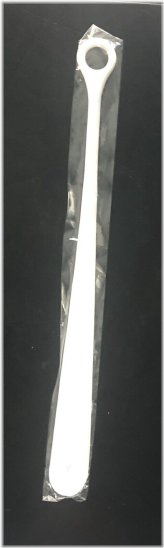 White Flexi-Horn with Hanging Handle - 18.5 Inches