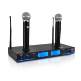 DuoMic Pro UHF Wireless Microphone System with Charging Dock and LCD Display