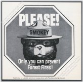 Fire Prevention Vintage Print Ad featuring Smokey the Bear