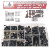 Black Metric Nut Bolt Washer Assortment