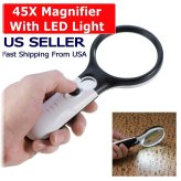 Precision View Handheld Magnifying Glass with LED Lights