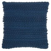 Nautical Chic Woven Striped Square Throw Pillow