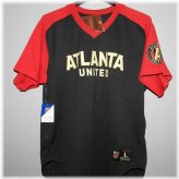 Red and Black Atlanta United Soccer Jersey by Mitchell & Ness