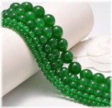 Green Jade Smooth Round Beads