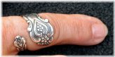 Sterling Silver Plated Adjustable Spoon Ring