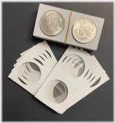 CoinSafe Silver Dollar Size 2x2 Premium Cardboard Mylar Coin Holder Flip