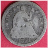1851 O Seated Liberty Half Dime