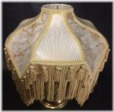 Victorian Fringe Table Lamp Shade in Beige and Champagne