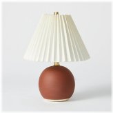 Crimson Pleated Glow Lamp
