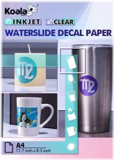 Clear Waterslide Decal Paper 5-Pack