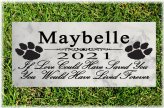 Forever Remembered" Marble Pet Memorial Stone with Customized Inscription