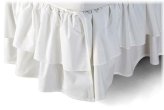 Double Ruffle White Bedskirt by Rachel Ashwell Couture