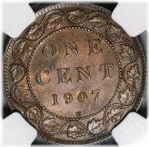 Edward VII 1907-H Canadian Large Cent Coin