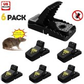 Rodent Wrangler Set: 6 Reusable Snap Traps for Mice and Rats