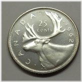 1962 Canadian Silver Quarter