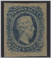 CSA Sc. # 11 - Thick Paper - Mint OG Hinged - VF / XF (P-4548) - Authentic Confederate States Stamp
