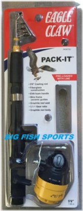 Pack-It Telescopic Spincast Rod/Reel Combo by Eagle Claw