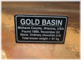 Golden Basin Display Plaque