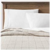 Cozy Cream Windowpane Quilt