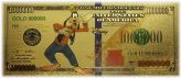 Disney's Gold-Plated Goofy $1000000 Novelty Note (LH288)