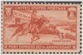 Vintage Pony Express Stamp