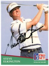 Steve Elkington 1991 Pro Set #148 Autographed Trading Card