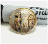 Oriental Lady Etched Metal Button