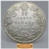 1910 Canadian Silver Quarter
