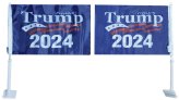 Blue Double-Sided President Trump 2024 Car Flag