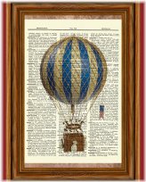 Up, Up, and Away: One-of-a-Kind Vintage Hot Air Balloon Art Print